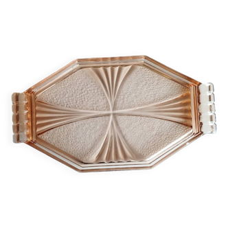 Art Deco Octagonal Glass Tray