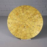 Table basse ornée d'une mosaïque à la feuille d'or 18 carats