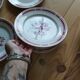 Charming set of 6 antique flat plates from the Badonviller factory.