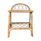 Bedside in rattan wicker natural bamboo 1950