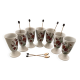 7 mazagrans Berry haute porcelaine
