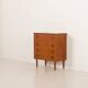Danish mid century teak chest of drawers with hidden vanity, 1960s