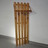 Pine wood coat rack / coatrack width 60 height 190 depth 30 cm