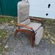 Scandinavian llama armchair foot vintage compass