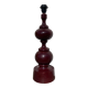 Large 1970 wooden lamp foot turned plum