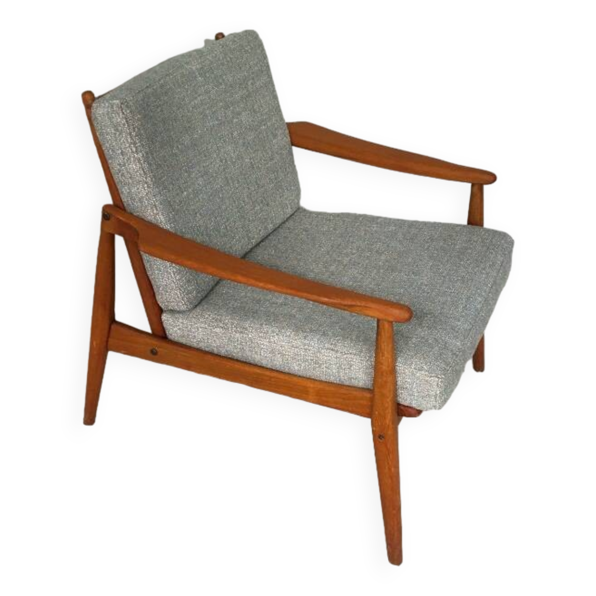 Scandinavian blue gray armchair