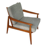 Scandinavian blue gray armchair