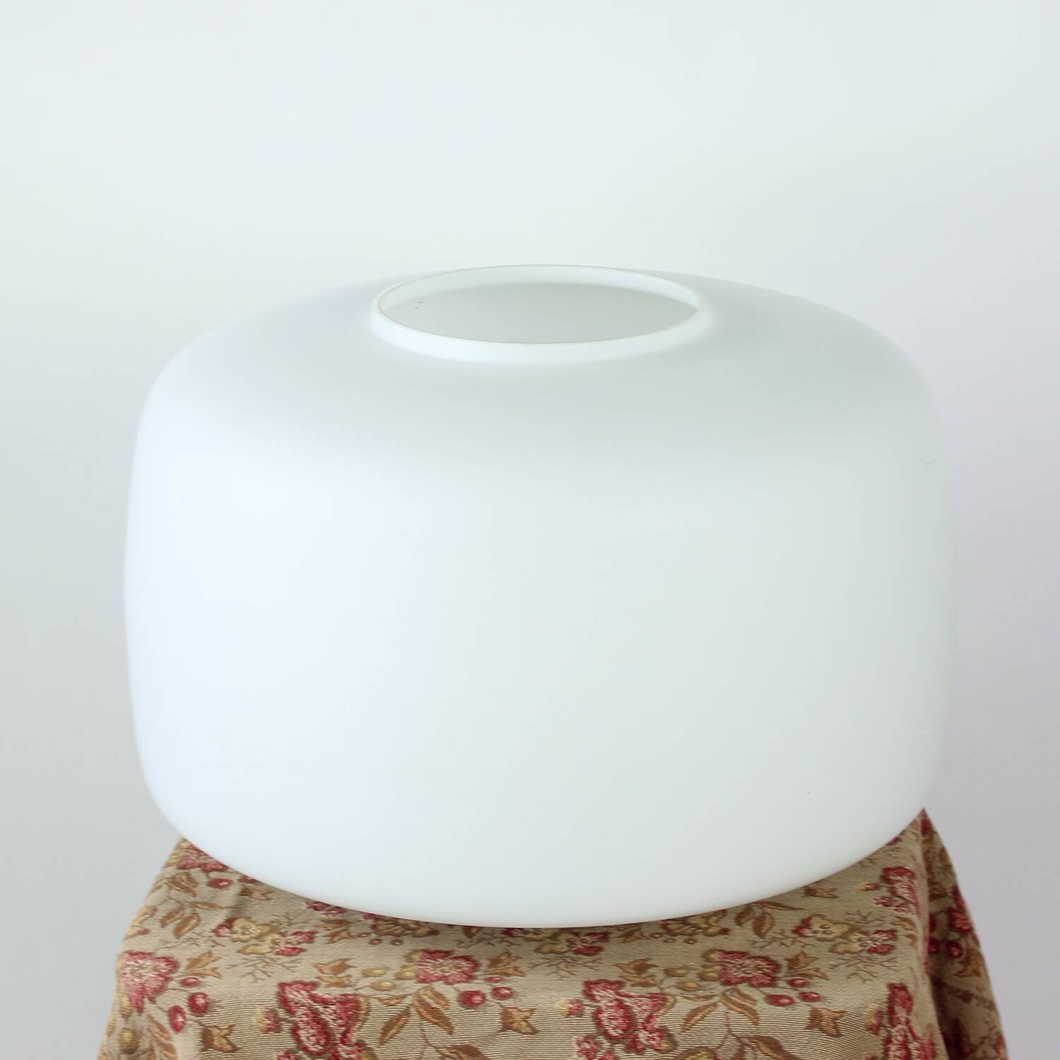 Huge White Opaline Glass Shield, Czechoslovakia 1960s