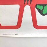 Vintage poster INRS 1987 graphics Chadebec