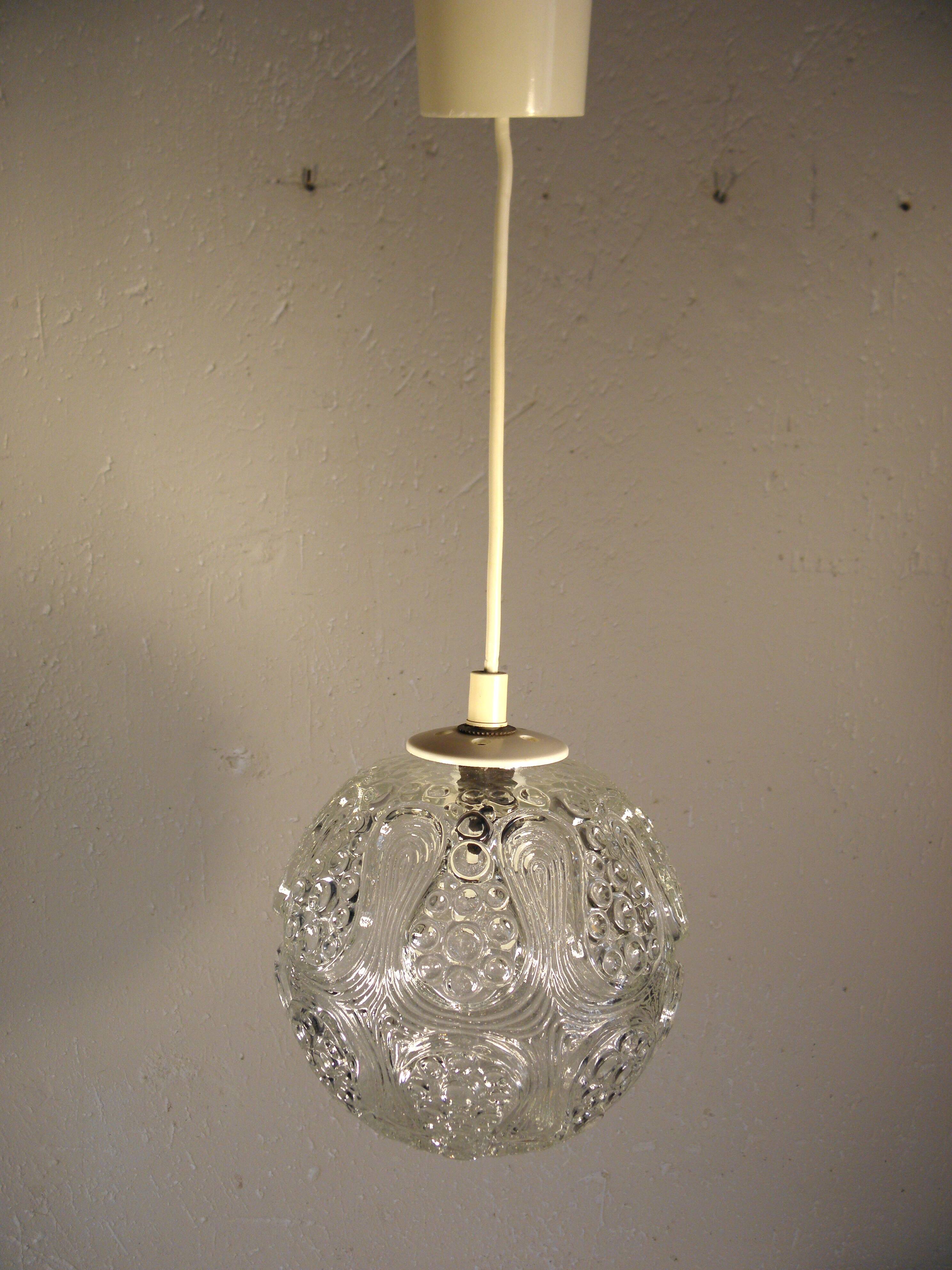 70s globe pendant light