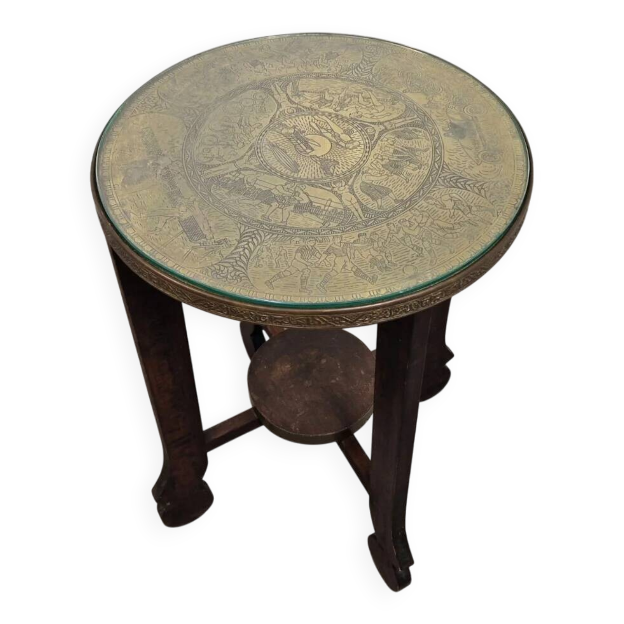 Amsterdam School Art Deco occasional table with copper top