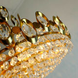 Mid century chandelier Palwa crystal glass