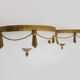 Large pair of half-moon wall lights in brass and glass maison zonca