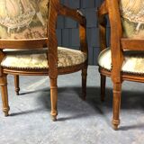 Paire de fauteuils de style Louis XVI