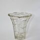 art deco style corolla molded glass vase 1950