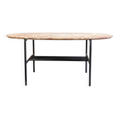 Table basse marbre et acier