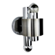 Space age 2-light wall sconce, chromed metal, Italy, 1970s