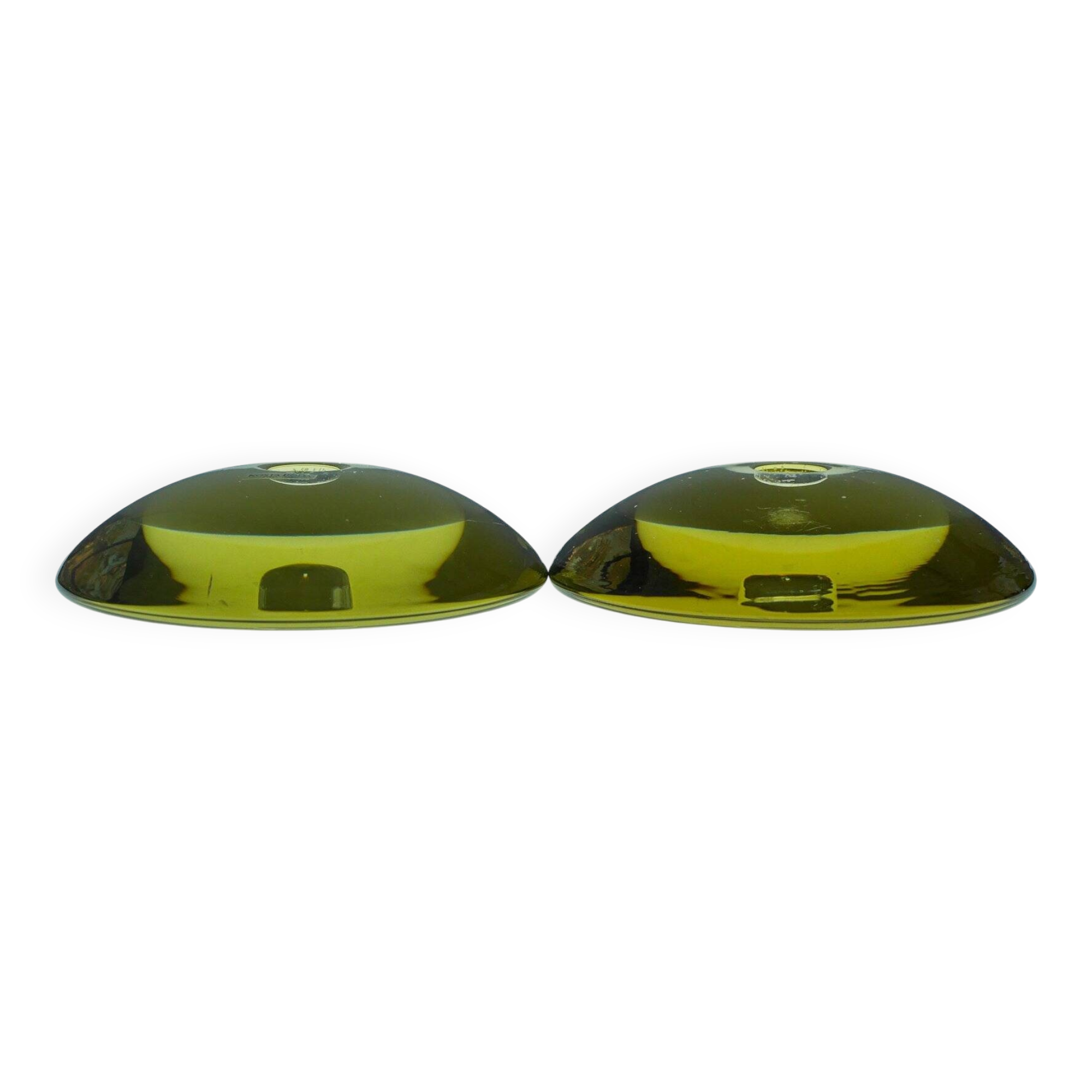 Glass candleholders by Anne Nilsson for Kosta, 2000s, set of 2