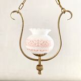 Vintage pink and gold pendant light