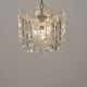 Chandelier with 'ice glass' by Kalmar Franken, 1960s
