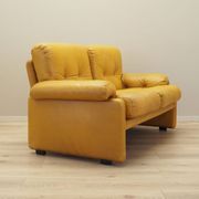 Yellow leather sofa, Italian design, 1960s, manufacturer: B&B Italia, design.
