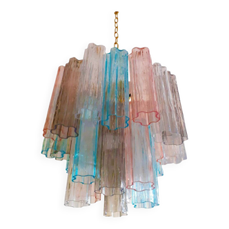 Multicolour “tronchi” murano glass chandelier d50