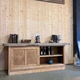 Workbench with sliding doors