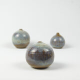 Trio of blue miniature ceramics Antonio Lampecco
