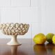 Christophe Pichon Uzes ceramic bowl, Pichon fruit bowl in a woven flower pattern