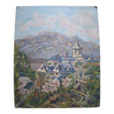 Small painting on cardboard