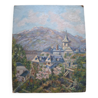 Small painting on cardboard