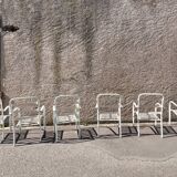 Stackable Garden Armchairs with Elastic Ropes, 1970s, Set of 6