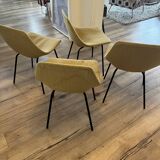 Set of 4 Pierre Guariche chairs