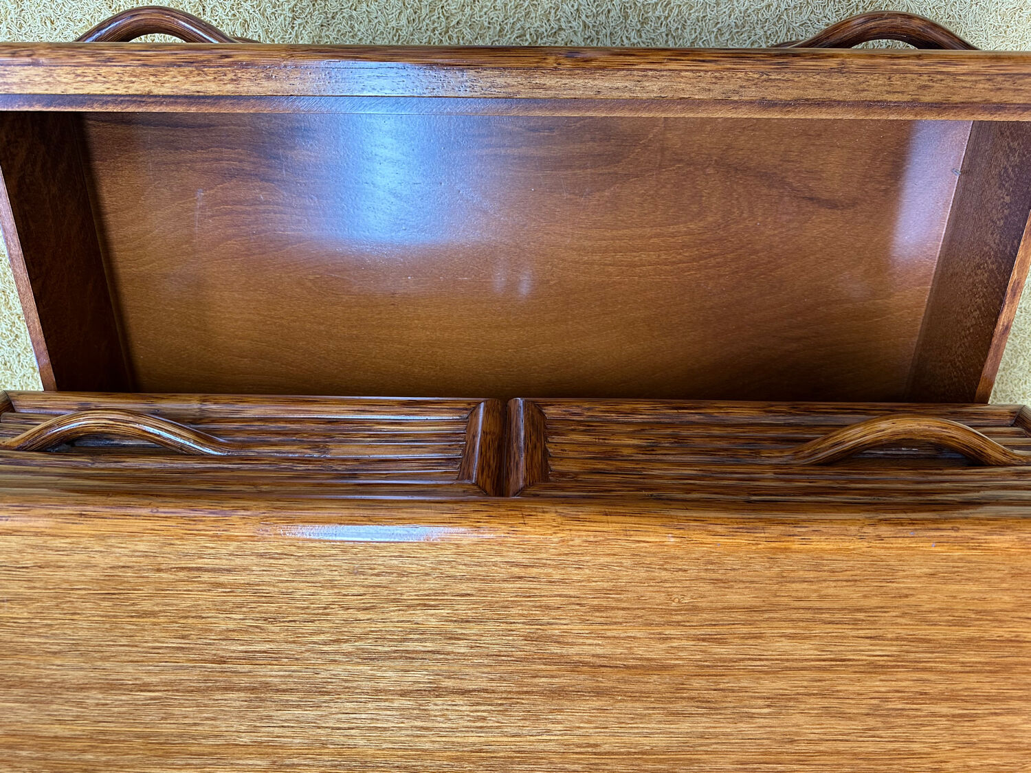 Maugrion bamboo chest of drawers for Roche Bobois