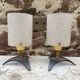 Pair of vintage bedside lamps 1960 design french light vintage perspex plexiglass