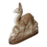 Sculpture Lama Charles Lemanceau  Faience ST Clément France  Art Déco 1930