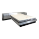 Lit et chevet en aluminium brossé Roche Bobois Camora Nova