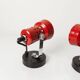 Pair of 1970s red and black wall lights