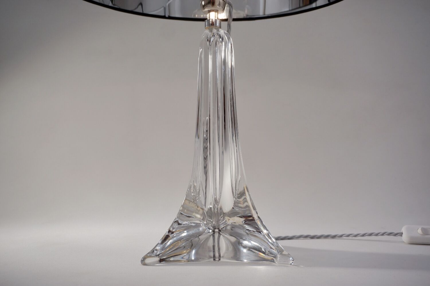 Lampe en cristal Saint Louis, signée, années 1950 environ, française