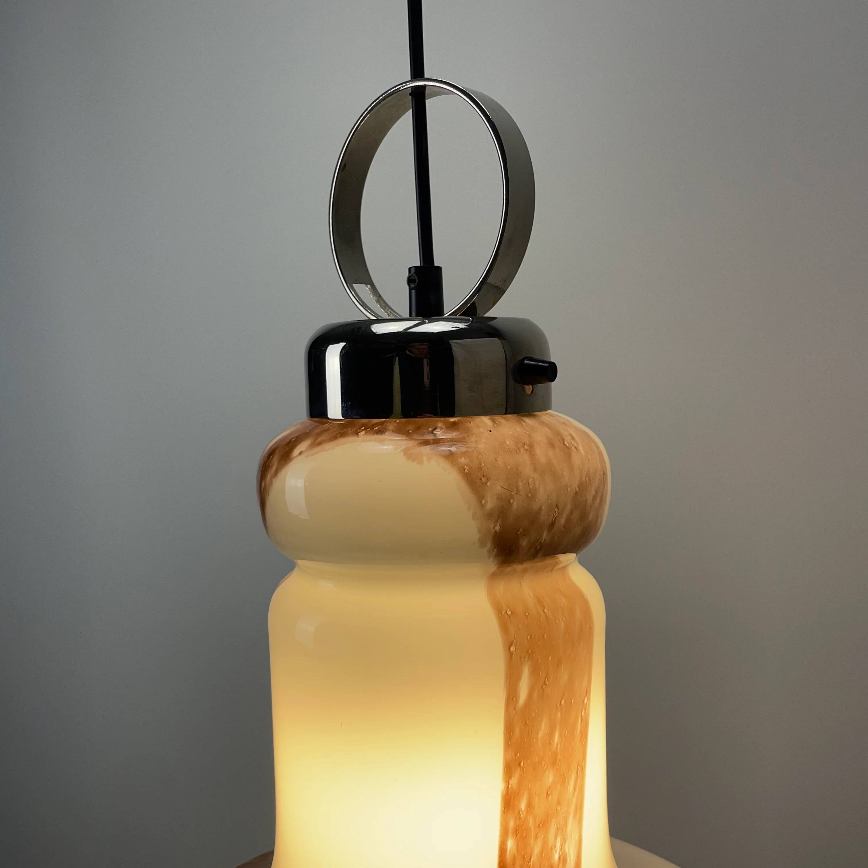 Trumpet-shaped suspension by Doria Leuchten 1960