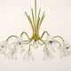 Modern brass floral chandelier Emil Stejnar, Rupert Nikoll, Austria, 1950s