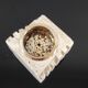 Table lighter / Candle holder in Travertine Cerri Nestore Vintage 70s