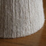 Alabaster ball lamp foot with rope lampshade