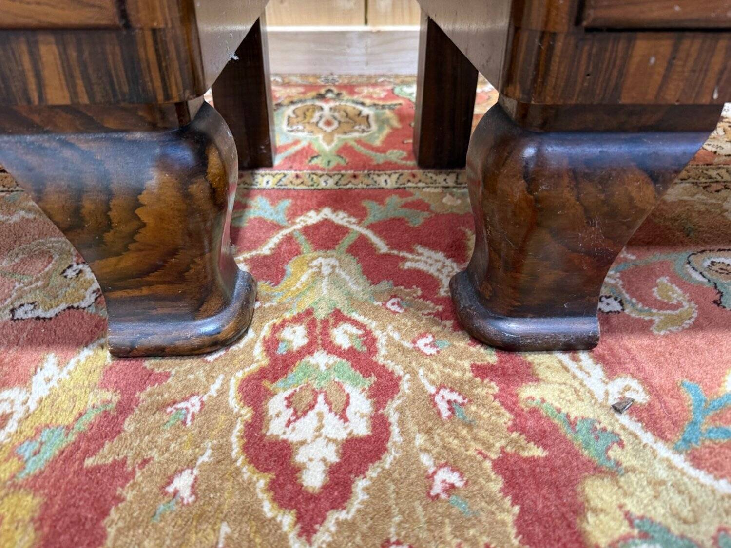 Art Deco bedside tables – Rosewood, Carrara marble & Brass – Year