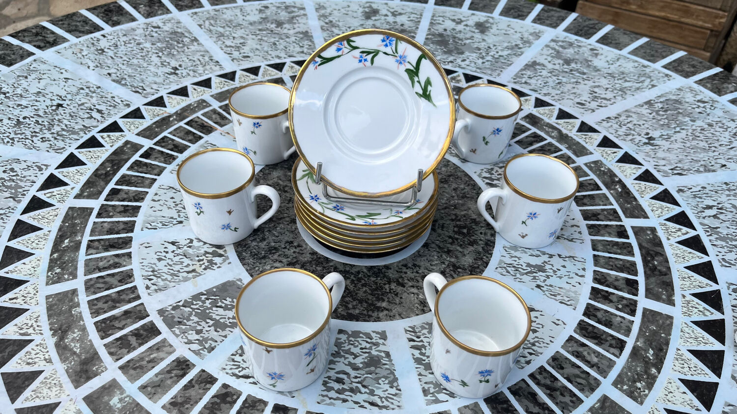 Set of 6 Bianca porcelain coffee cups