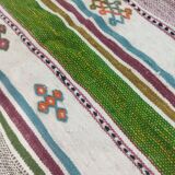 Handmade wool Berber rug 205 X 145 CM