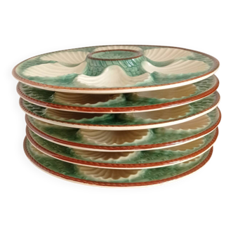 6 assiettes à huîtres