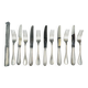 Set of 6 knives & 6 forks Christofle model silver metal beads