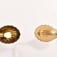 Pair of brass shell lamps, adjustable height, 1960