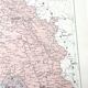 Old map of Yugoslavia and Albania 43x43cm from 1950